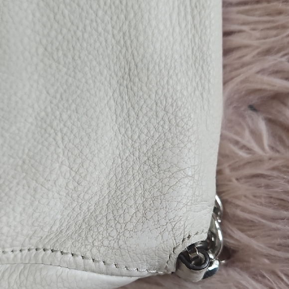 Michael Kors White Pebbled Leather Flap Crossbody - Picture 8 of 8